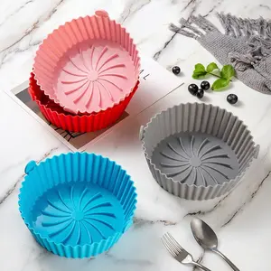 4-Pack Air Fryer Silicone Pads, Reusable Air Fryer Basket Liners, Easy Cleanup, Healthy Cooking Accessories, Durable Kitchen Essentials