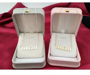 "But God" Necklace – 18K Gold Plated or Silver Plated, 18 Inches, Custom Handmade Design