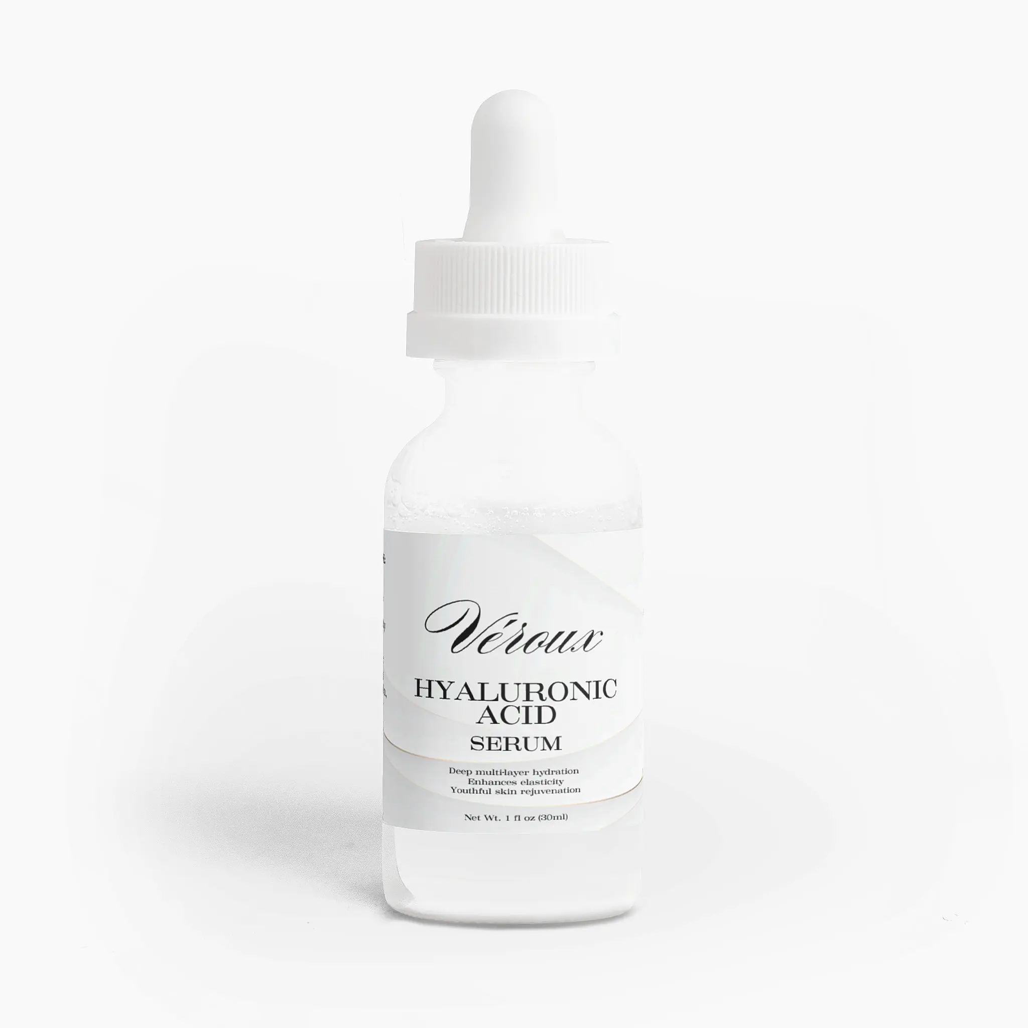 Véroux Hyaluronic Acid Serum 1 fl oz - Multi-Type Hyaluronic Acid for Unmatched Hydration & Skin Rejuvenation - USA Made Moisturizer