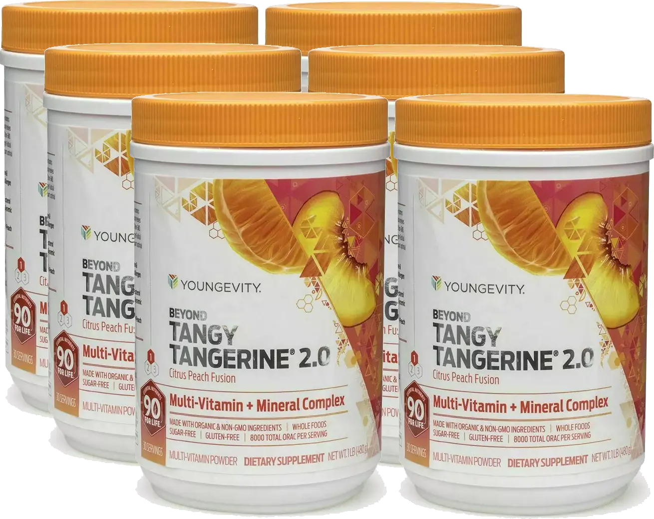 Beyond Tangy Tangerine BTT2.0 Peach Powder Fruit Drink Healthy Vitamins and Minerals All in One Essential Multi-Vitamins