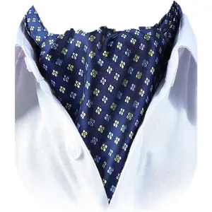 Ascot Tie Mens Cravat Ties Floral Paisley Polka Dot Jacquard Self Ascots Cravat Scarf Wedding