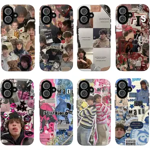 8 Styles Sturniolo Triplets Soft Cozy Boy Collage Phone Case – Vintage Brown Aesthetic with Teddy Bears & Warm Smiles | Compatible with iPhone 17–11 & Samsung S21–S25 Ultra E