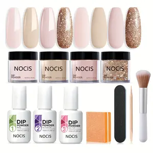 Glitter Nail Art Gel Powder Set, 1 Set Nail Art Gel Powder, DIY Nail Art Kit, Professional Nail Art Gel Powder Nail Art Beauty Kit for Women