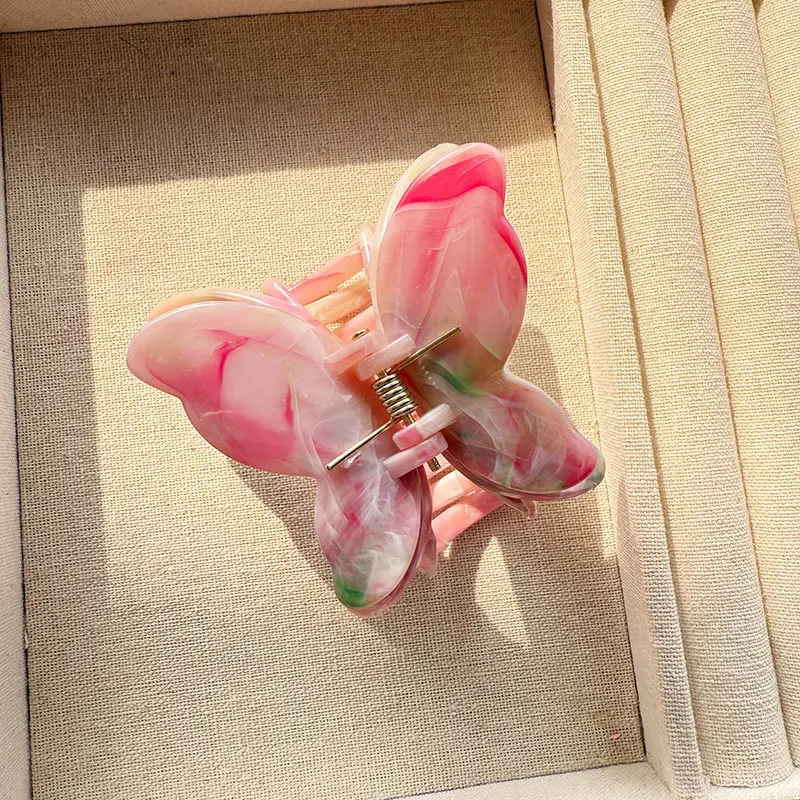 Double layered butterfly (peach pink ble