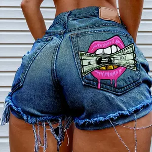 Y2K Women’s Low Waist Skinny Denim Shorts – Grunge Punk Mini Jean Shorts Streetwear