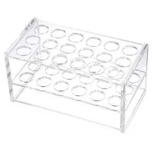 Clear Acrylic Test Tube Rack 18 Holes Test Tube Holder for 10ML/15ML Test Tubes 1 Piece