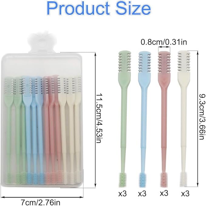 36/24 Pcs 2-in-1 Nasal Hair Cutter, Upgraded Double-Sided Nose Hair Trimmer with Safe Rounded Tip, 360° Painless Nostril Hair Remover Tool with Soft Cleaning Brush for Men & Women