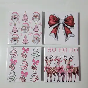 Christmas fridge Magnets 2.5 inch square refrigerator magnet set