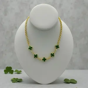 Flower Necklace- Gold Plated 14k