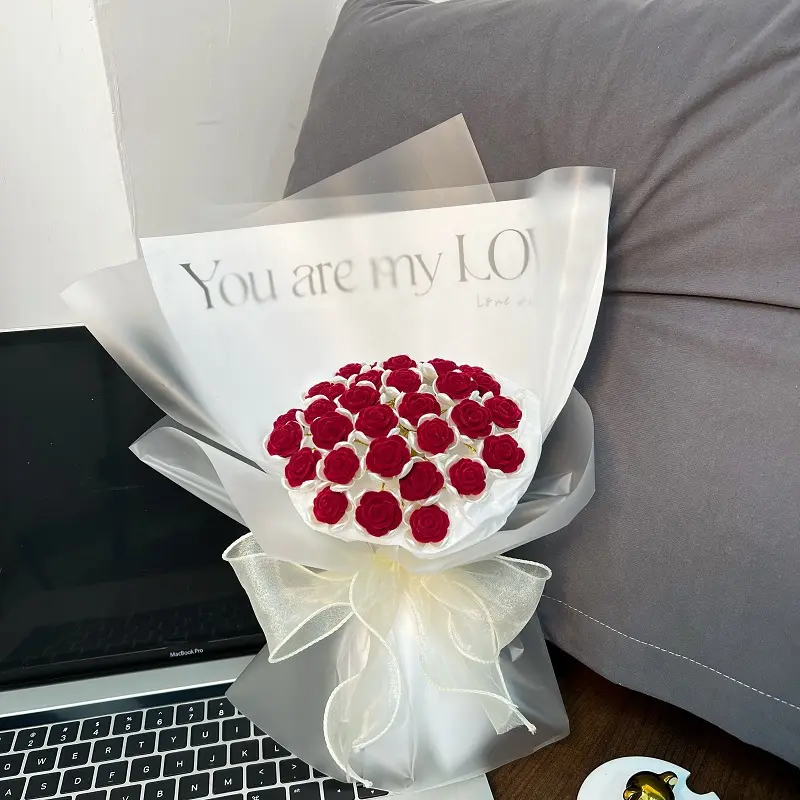 Handmade DIY custom rose bouquet material package eternal rose Valentine's Day gift never withers gift for girlfriend