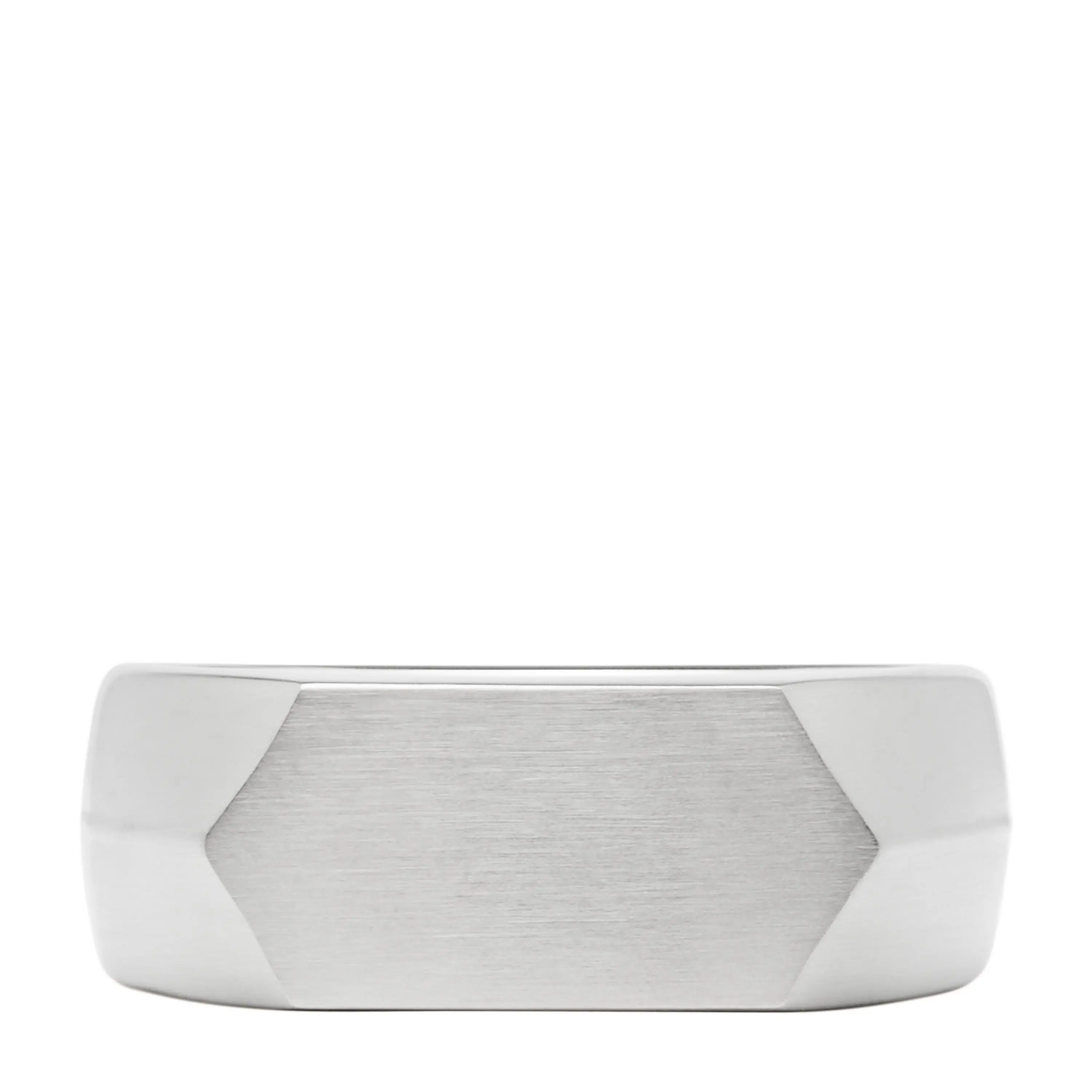 Fossil Men's All Stacked Up Stainless Steel Signet Ring