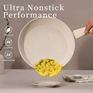 10 Piece Non-Stick Pot and Pan Set, Induction Cookware Set, 11" Frying Pan, 4.5 Qt Stockpot with Lid, 9.5" Steamer, Silicone Cooking Utensils and Accessories Set, Cream Color (Cream)-