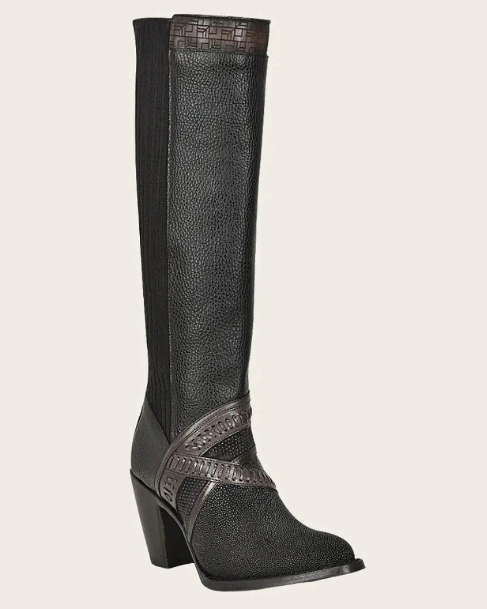 CUADRA WOMEN'S TALL BLACK STINGRAY BOOT (MANTARRAYA) CUADRA WOMEN'S TALL BLACK STINGRAY BOOT (MANTARRAYA)