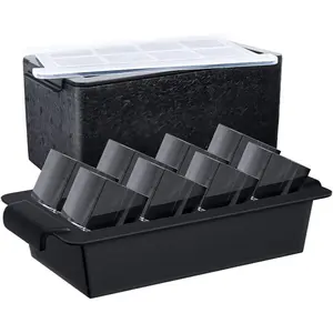 2-Inch Clear Ice Cube Tray-Makes 8 Large Square Crystal Clear Ice Cubes for Cocktails, Whiskey & Bourbon Drinks - Gift for Men