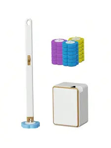 Wall Toilet Wand Kit，Disposable Toilet Brush With Holder. Disposable Toilet Cleaning System with 18 Toilet Wand Replacement Heads