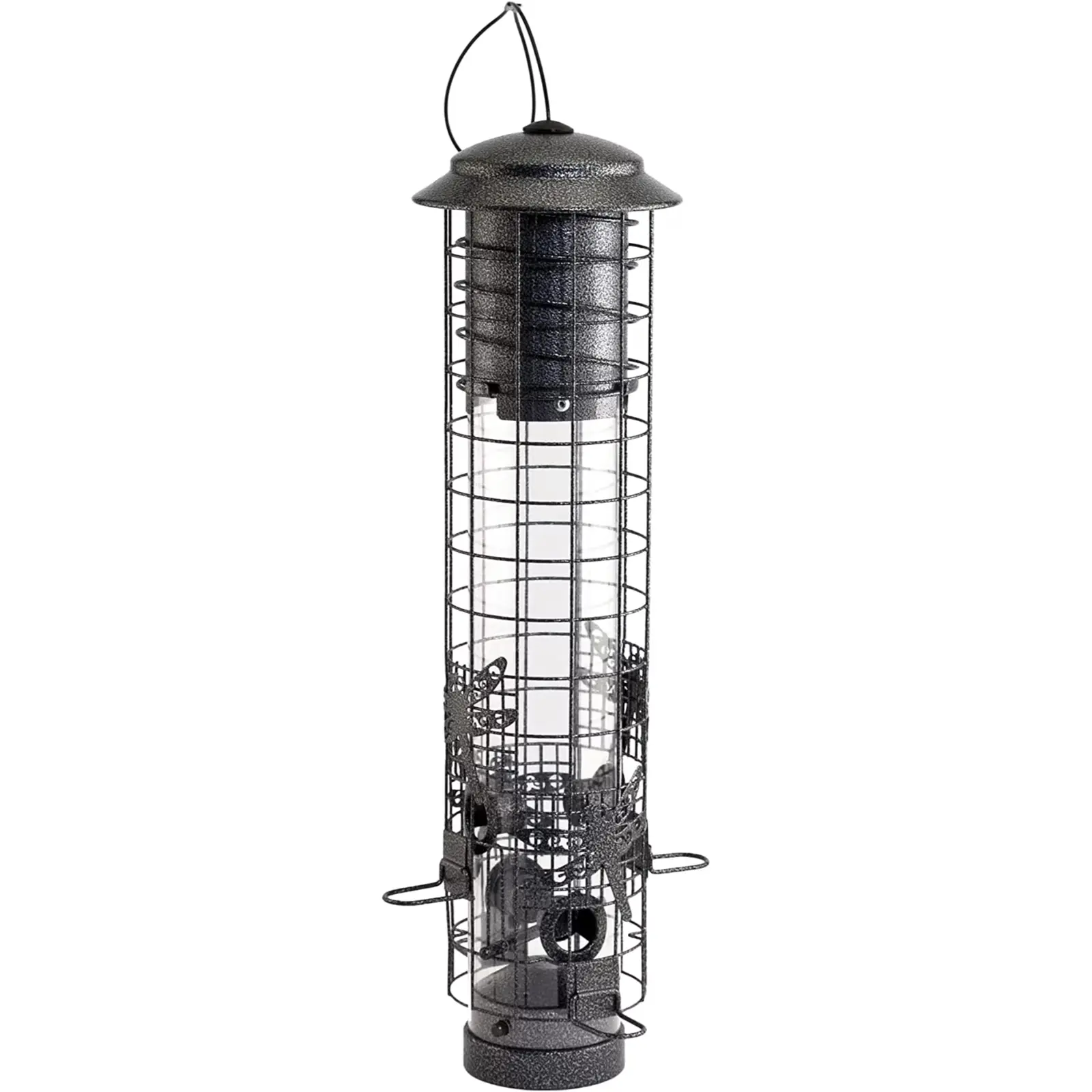 Audubon Dragonfly Squirrel-Resistant Tube Bird Feeder with Durable Design and Easy Fill Feature