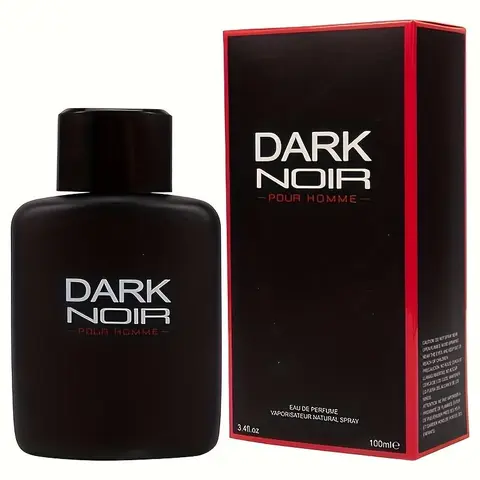 Dark Noir Men's EDP Cologne Spray, 3.4oz Fragrance with Lavender, Lemon & Sweet Basil Notes, Holiday Gift for a Gentleman