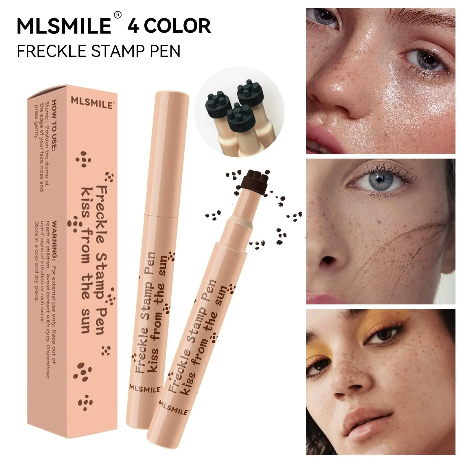 Freckle Stamp Pen, 3 Counts/set Irregular Shape Liquid Form Waterproof Long Lasting Freckle Pen, Natural Simulation Freckle Makeup Pen, Makeup Tool for Women & Girls, Cosmetic