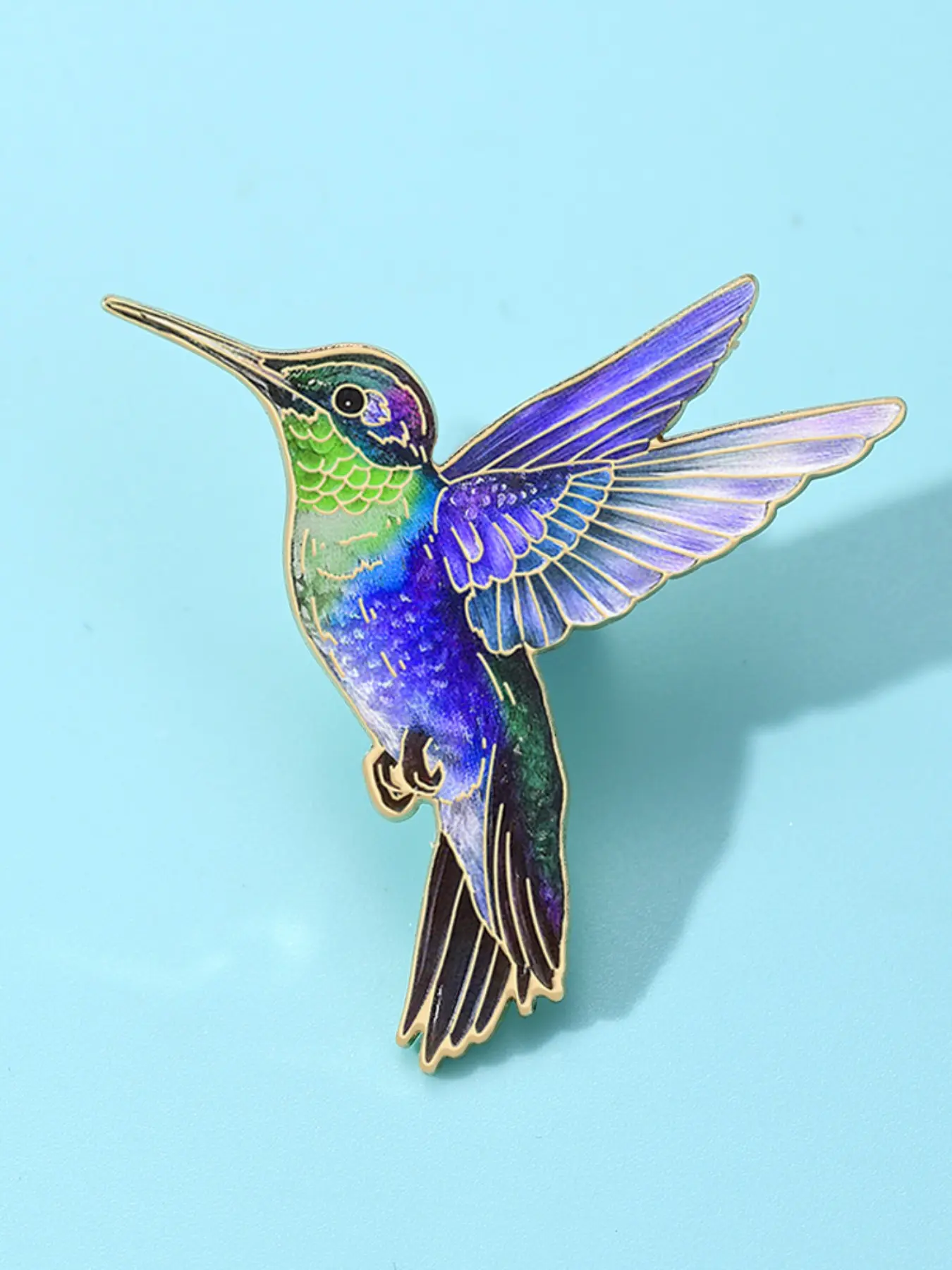 Hummingbird Creative Brooch Pins Design Metal Badge Student Gift Pin Book Bag Decoration Lapel Pin Alloy Brooch Pin