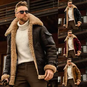 Winter Jacket Mens Military Fleece Jacket Warm Coats with Fur Collar Army Tactical Design