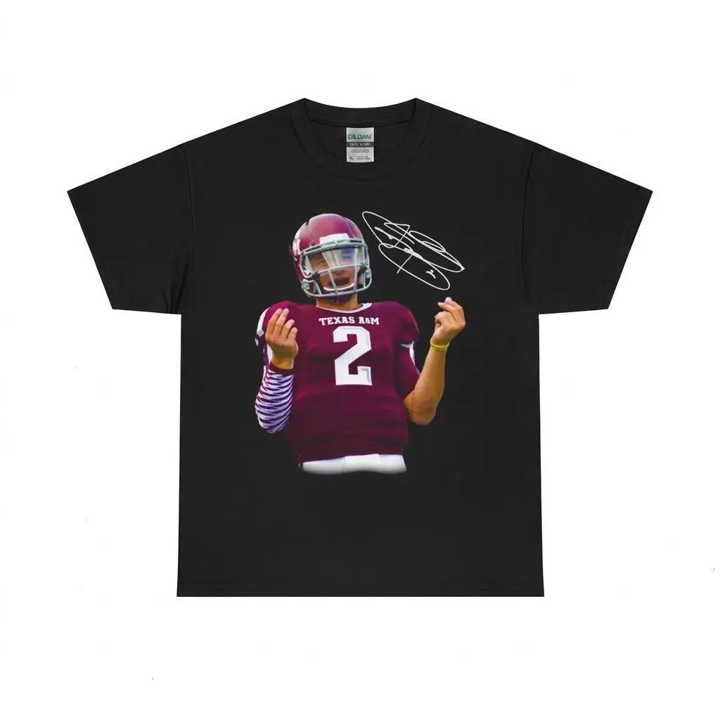 Johnny Manziel Money Football Shirt Texas Heisman Trophy Retro Graphic Tee Unisex Cotton Collector Apparel unisex fashion choice.Breathable Cotton Casual TopUnisex Streetwear Tee