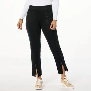 Hue Faux Suede High-Rise Straight Leg Legging