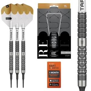 Target Darts Redux Soft Tip Dart Set (Barrel 10), 18G | 90% Tungsten Darts, Pro Ultra No.6 Flights, Pro Grip Tag Shafts, Pixel Tips | Professional Dart Sets