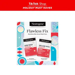 Neutrogena Flawless Fix Sensitive Skin Acne Patches Holiday Set, 2 Items, 30 & 36 Count Hydrocolloid Clear Peel Off Blemish Care