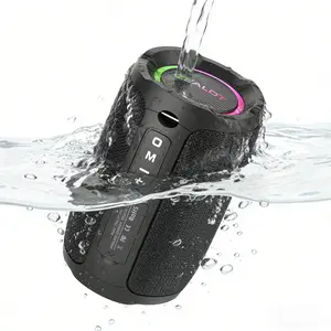 ZEALOT 10W Portable Bluetooth Speaker, 3600mAh 12H Playtime IPX7 Waterproof Wireless Speaker with Loud Stereo Sound, Deep Bass, RGB Lights for Outdoor Camping Hiking Riding Travel, Perfect Gift for Travelers