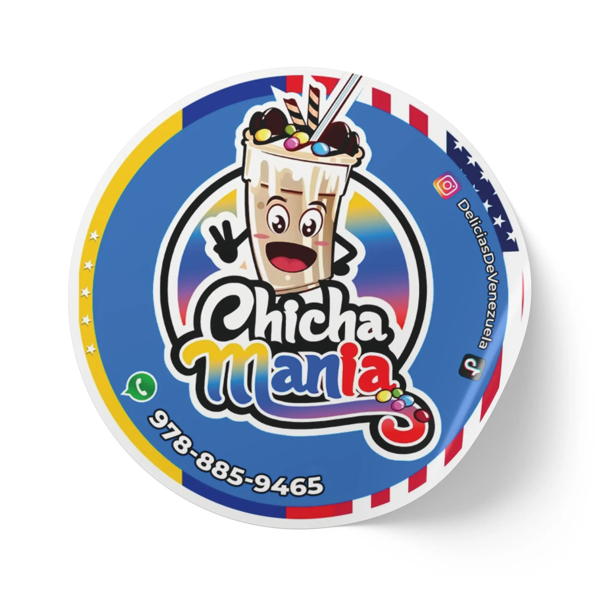 Charming Custom Sticker Labels for Branding, Personalized Party Favors, Business Promotion, Fun Event Decor, Chicha Mania