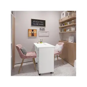 outstanding quality  ITopRoad Computer Desk Office Manicure Nail Table with Drawer White