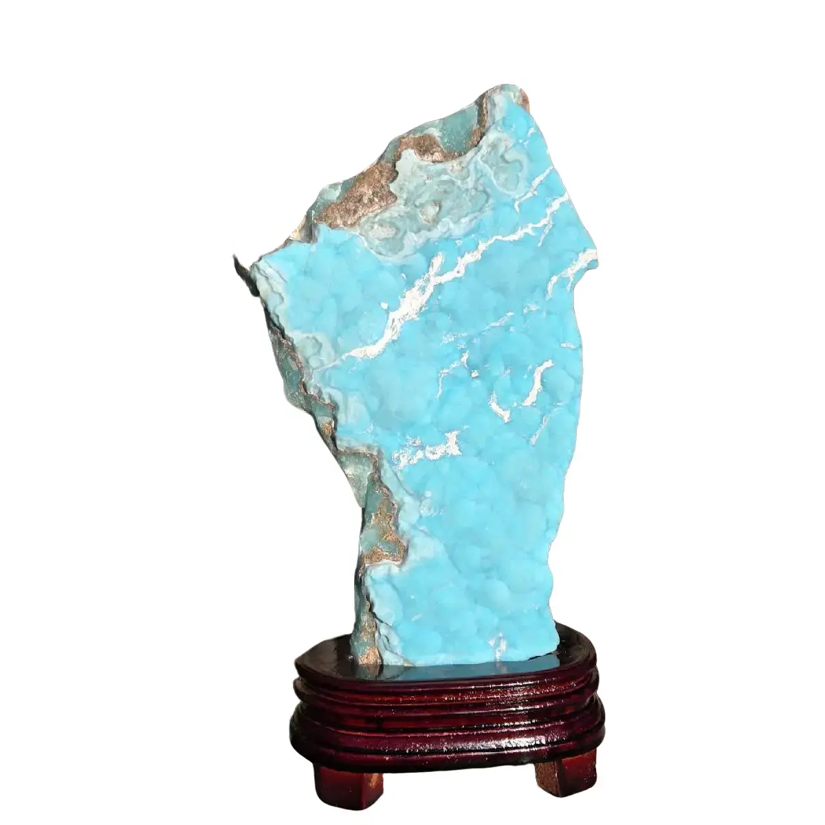 Huge untreated Hemimorphite crystal slab, Ocean blue color Hemimorphite specimen 2.7 lb, raw Hemimorphite