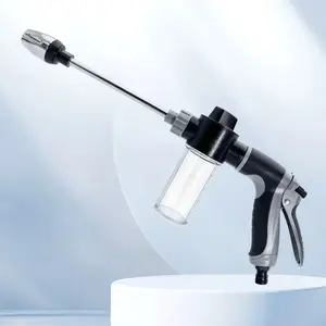 Portable High-Pressure Water Gun Adjustable Metal Cleaning Car Wash Machine Tool Garden Watering Hose Nozzle Sprinkler Foam Water Gun