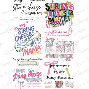 String Cheese Mini DTF Transfer Gang Sheet 24.5" Wide x 36" Long Direct To Film Trendy Vibrant Designs for Stylish Wardrobe