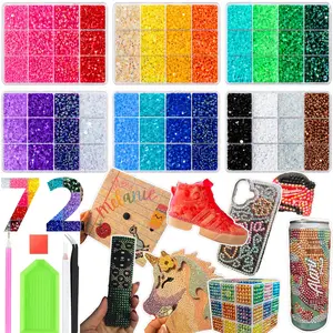 72000Pcs 72Colors 3mm Jelly Flatback RhinestonesBedazzling Kit with Nail Art, Shoes & DlY Diamond Art, DIY Craft Set for Nail Art & Shoes, Ultimate Creative Gift for Her,makeup, and DIY decorations, includes storage box,deals for you