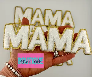 MAMA Chenille patch, clothing patch, chenille mama, large chenille patch, mama