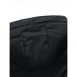 Men's Thickened Hooded Jacket for Winter, Windproof Warmth Polyester Mid-Length Coat with Zipper Closure, Full Function Pockets, Machine Washable, Black Casual Outdoor Skiing, Snowboarding, and Cold Weather Jacket, Stylish Insulated Coat Menswear Tops