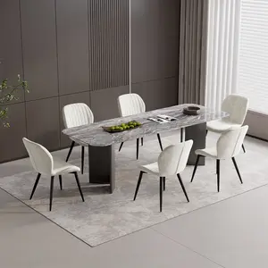 Dining Chairs Modern Velvet Dining Room Chairs Upholstered Dining Chairs with Thick Cushions Metal Legs Armless Back Chair for Kitchen and Living Room Cream