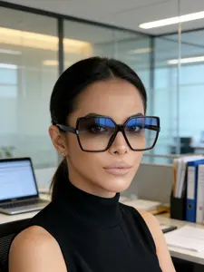 Black Gradient Oversized Sunglasses for Women, Trendy Square Shades, Face-Slimming Fashion Eyewear, Versatile Daily Accessory for Travel, Vacation, Beach, Photo Shoots, Shopping, Dating, Commuting and Gift Giving