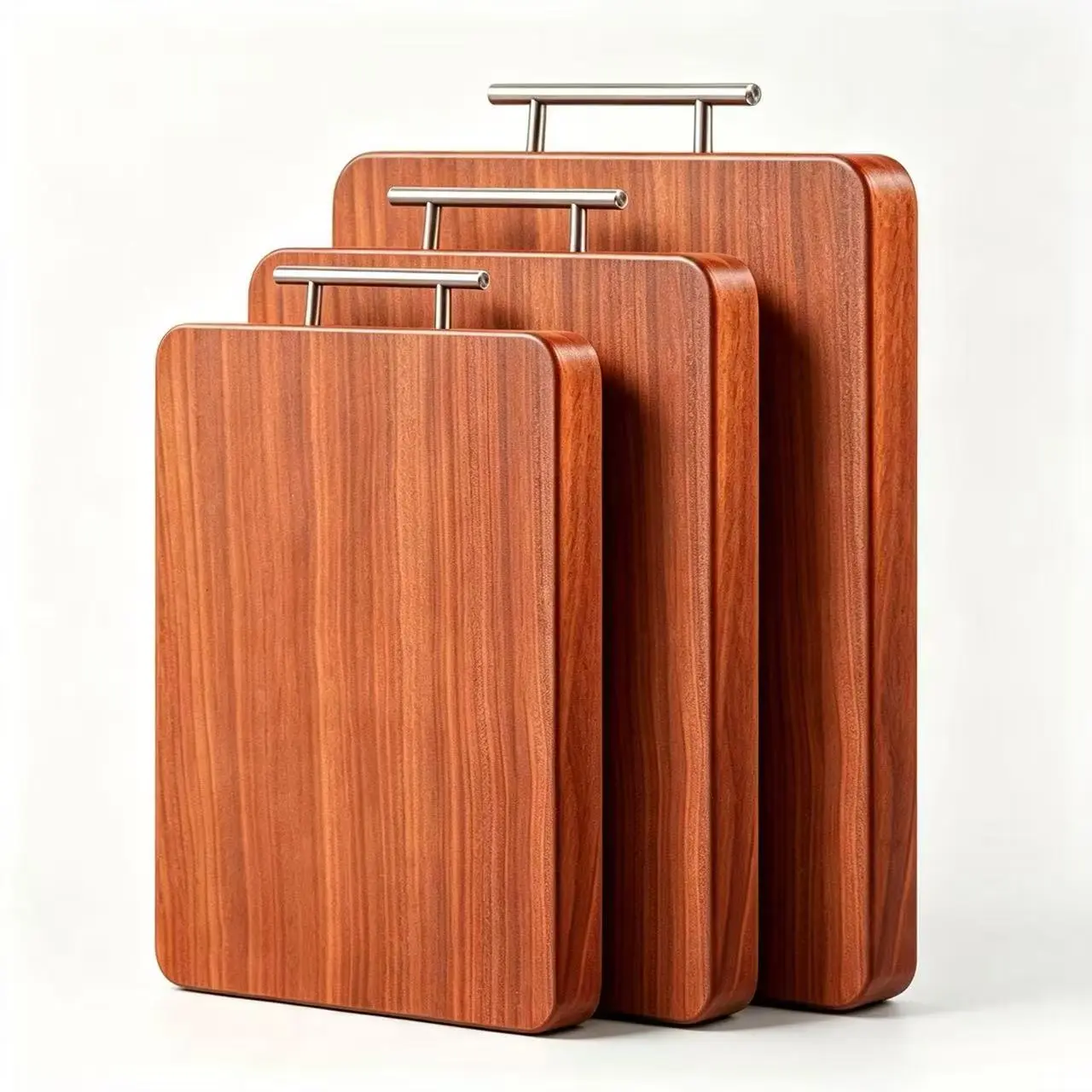 1.Solid Rosewood Cutting Board – Heavy Duty Wood Chopping Block with Handle, Dual-Sided Prep & Serve Board