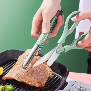 Kitchen Scissors Household Multi-Functional Scissors Food Barbecue Bone Fish-Slaying Special Stainless Steel Strong Chicken Bone Scissors
