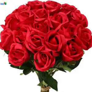 12pcs Realistic Artificial Rose Bouquet for Weddings, Birthdays, and More - Long Stem Roses for Floral Arrangements and Home Decor - Perfect Gift for Valentine's Day, Mother's Day, and Birthdays, Home Design Decoration & Ideal Festival Gift