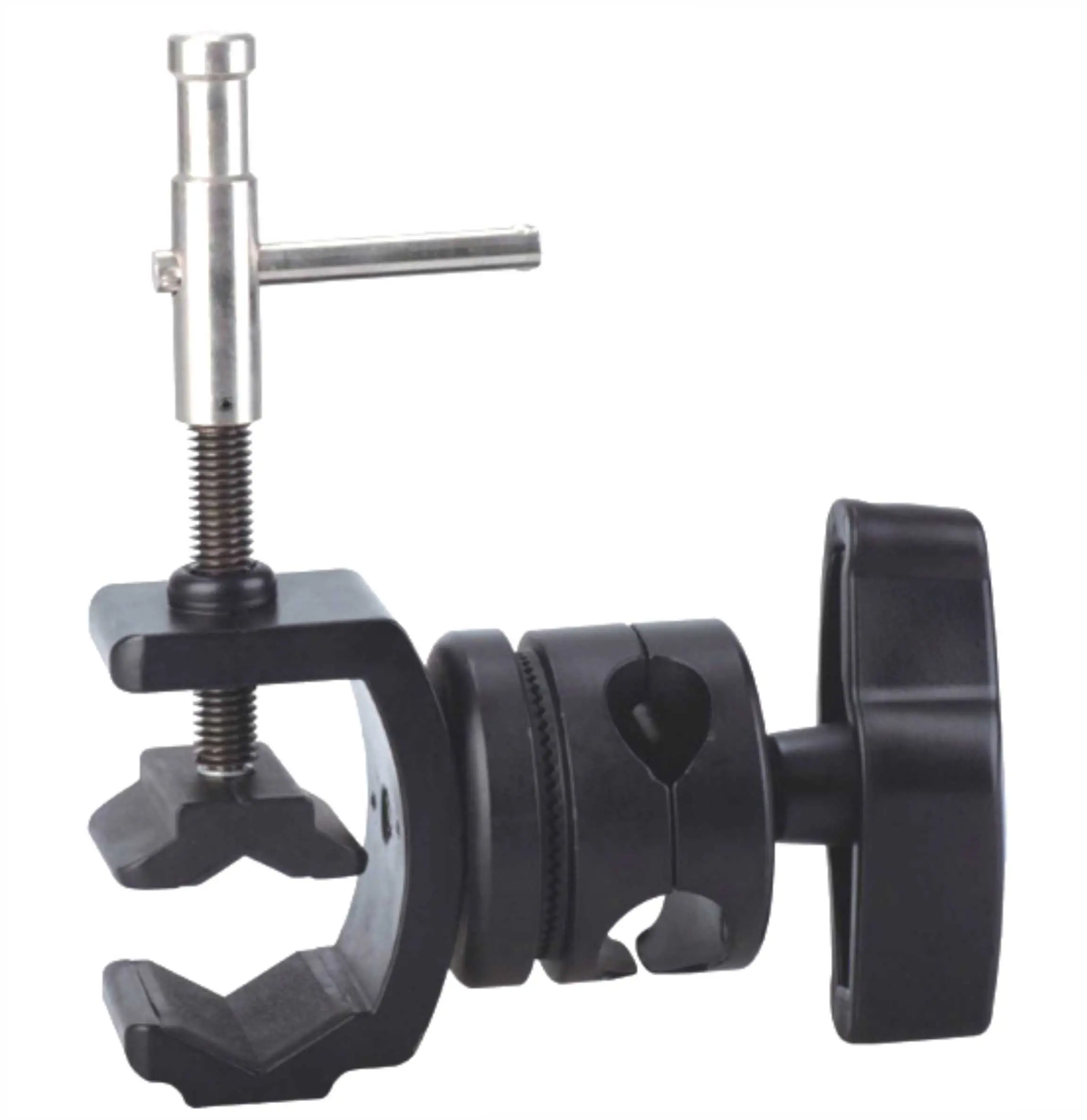 POLE CLAMP WITH 5/8” STUD WITH 2-1/2” GRIP HEAD - SMALL HOLES