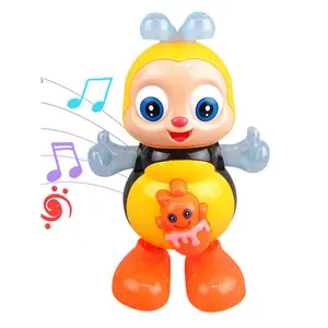 Electric Dancing Bee Electric Toys Musical Toys Cartoon Bee with Lights & Music Interactive Educational Toys Preschool Learning