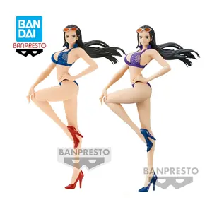 In Stock Bandai BANPRESTO Grandline Girls on Vacation One Piece Nico·Robin Swimsuit Anime Figure Toy Gift Model Collection Hobby