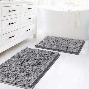 H.VERSAILTEX Original Luxury Chenille Bathroom Rug Mat Extra Soft & Absorbent Shaggy Rugs, Machine Wash/Dry, Perfect Plush Carpet Mats for Tub
