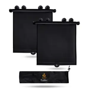Car Window Shades for Baby (2 Pack) 22"x24"| EcoNour Window Shades