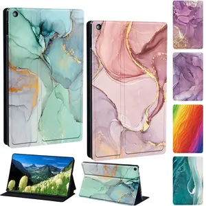 Compatible With Fire HD 10 9th/7th/5th Gen Tablet Cover Case, Tablet Protective Cover, PU Leather Foldable Design with Adjustable Stand & Comfort Viewing Angles