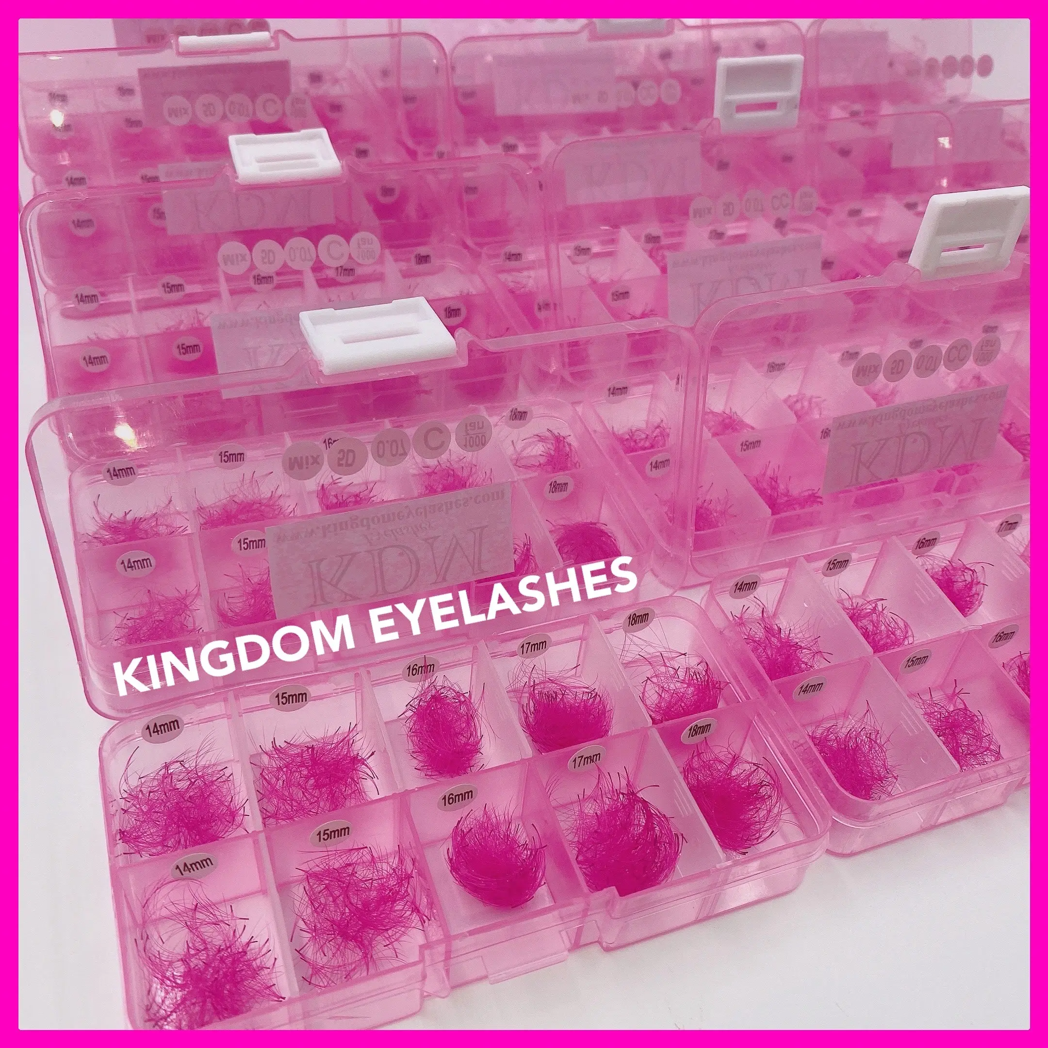 8D Pink Handmade Lashes - Mixed Lengths