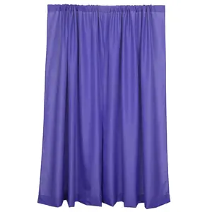 2 Pack 5ftx8ft Purple Polyester Backdrop Drape Curtains With Rod Pockets, Event Divider Panels 130GSM
